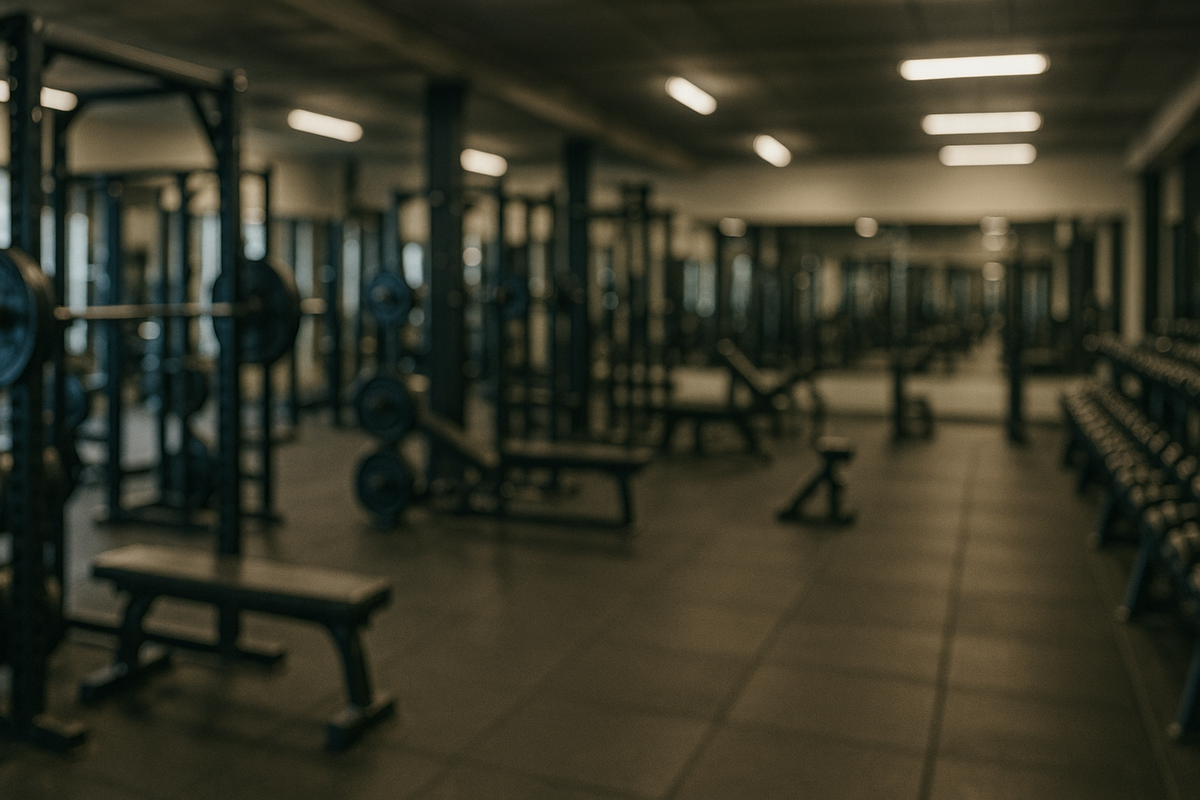 Bild eines Kraftraums in einem beliebigen Fitnessstudio