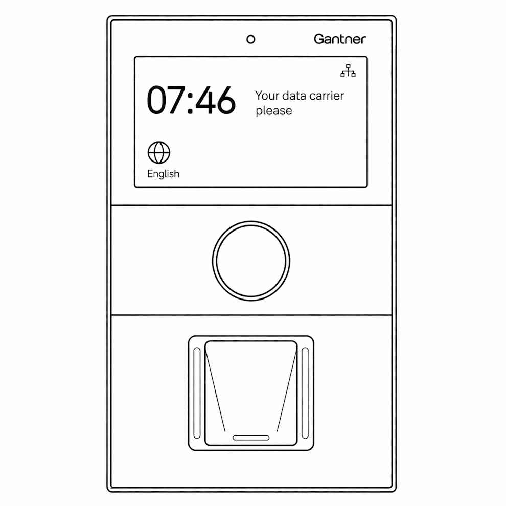 Vektorgrafik / Skizze des Gantner GT7.3326