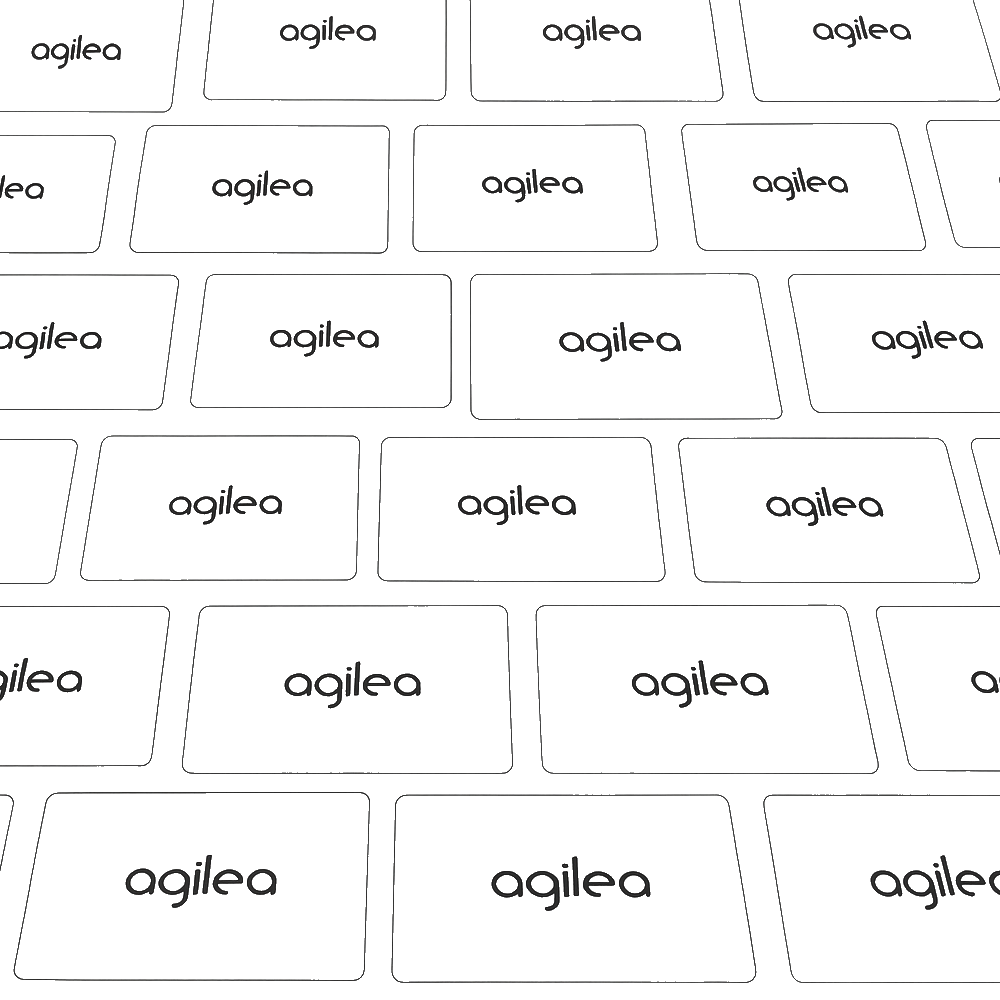 Vektor Grafik / Skizze von agilea gebrandeten RFID Transponderkarten