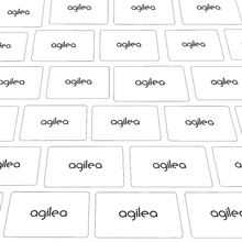 Vektor Grafik / Skizze von agilea gebrandeten RFID Transponderkarten