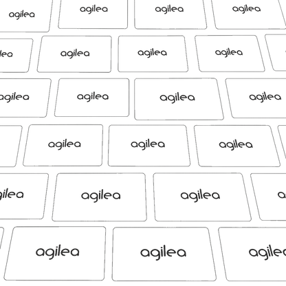 Vektor Grafik / Skizze von agilea gebrandeten RFID Transponderkarten