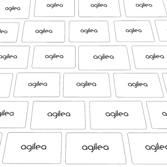 Vektor Grafik / Skizze von agilea gebrandeten RFID Transponderkarten