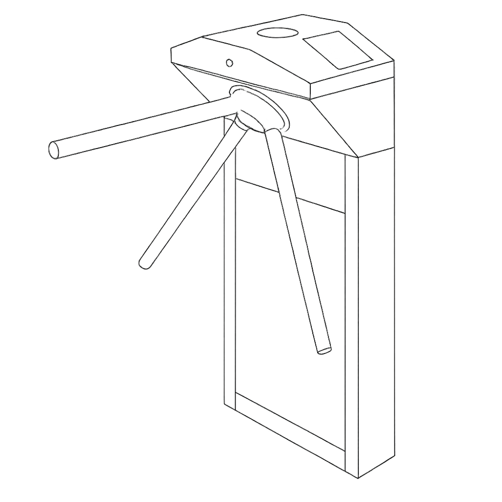 Darstellung einer TS1000 Drehsperre für Fitnessstudios