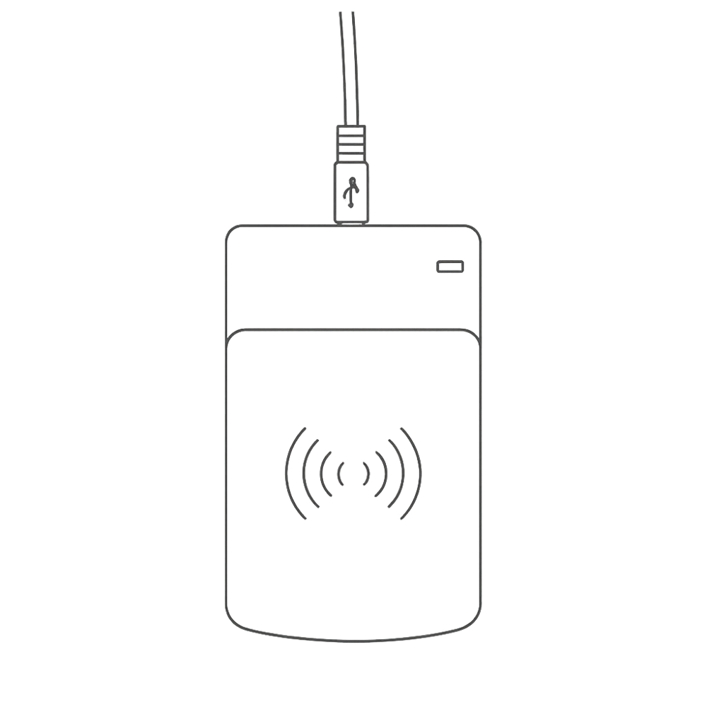 PNG Datei eines USB-RFID Zuweisungsgeräts 