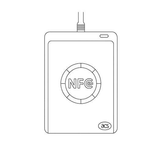 Vektorgrafik / Skizze des acs 122U NFC Readers